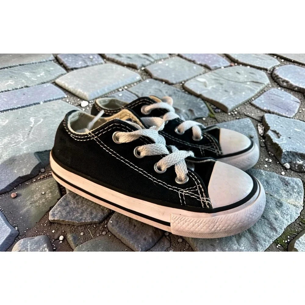 Converse All Star Chuck Taylor Canvas Low Top Shoes Size 7 Infant Black